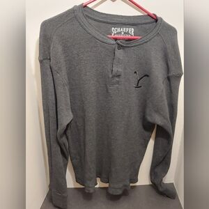 Schaefer Outfitters Mens Long Sleeve Button Up Henley Shirt Joe Rogan Fort Worth